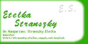 etelka stranszky business card